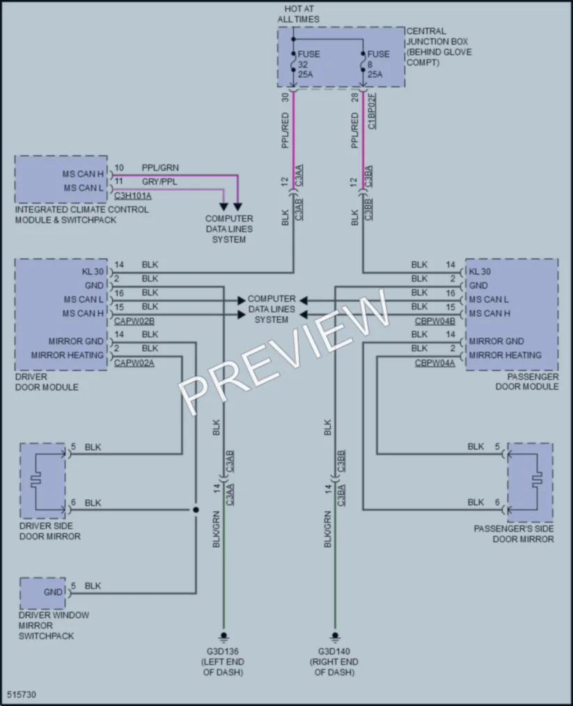 2016 LandRover DiscoverySport Defoggers wiring diagram preview