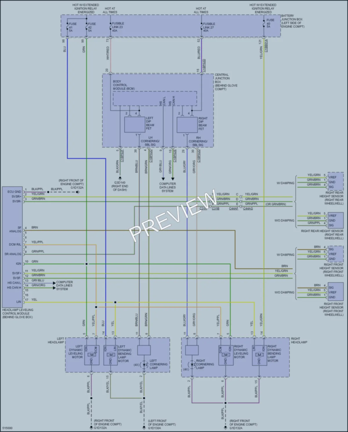 2016 LandRover DiscoverySport Headlights wiring diagram preview