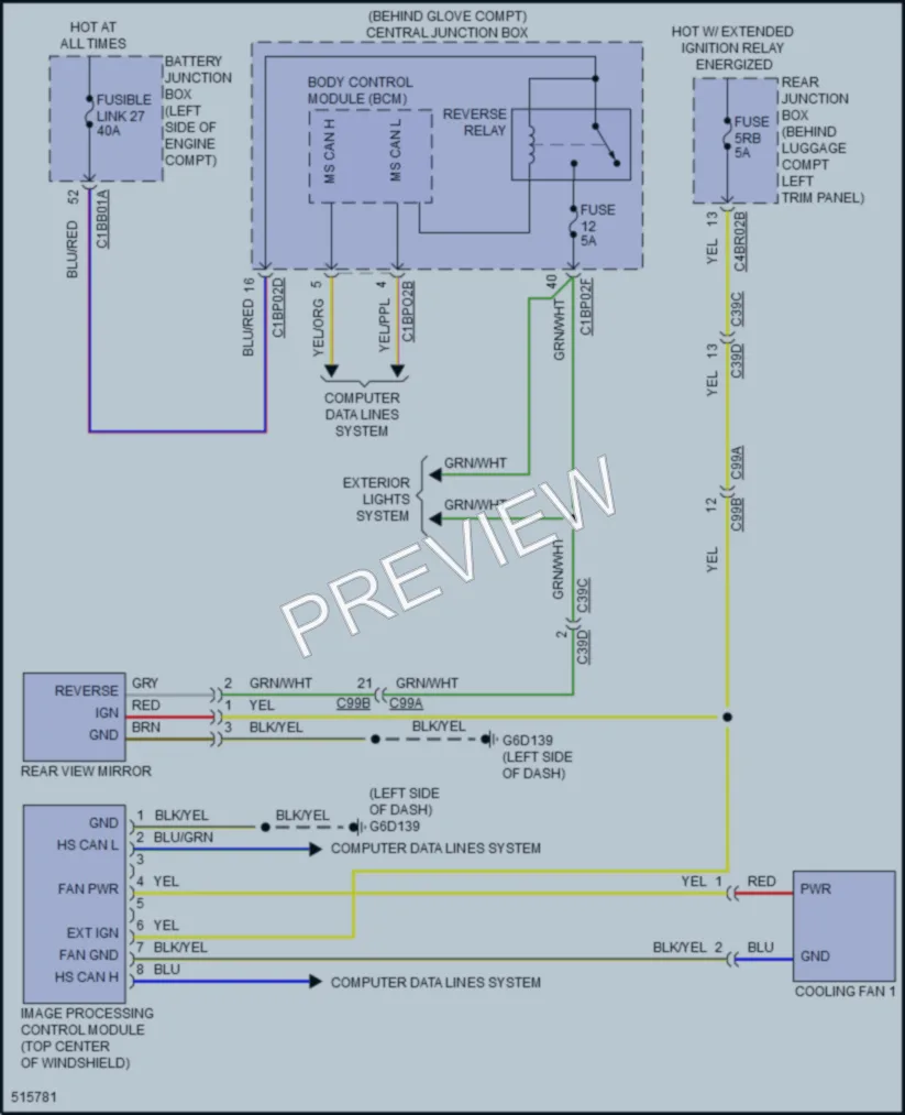 2016 LandRover DiscoverySport Power Mirrors wiring diagram preview