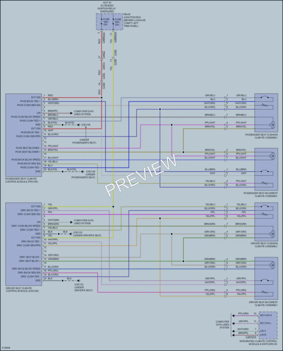 2016 LandRover DiscoverySport Power Seats wiring diagram preview