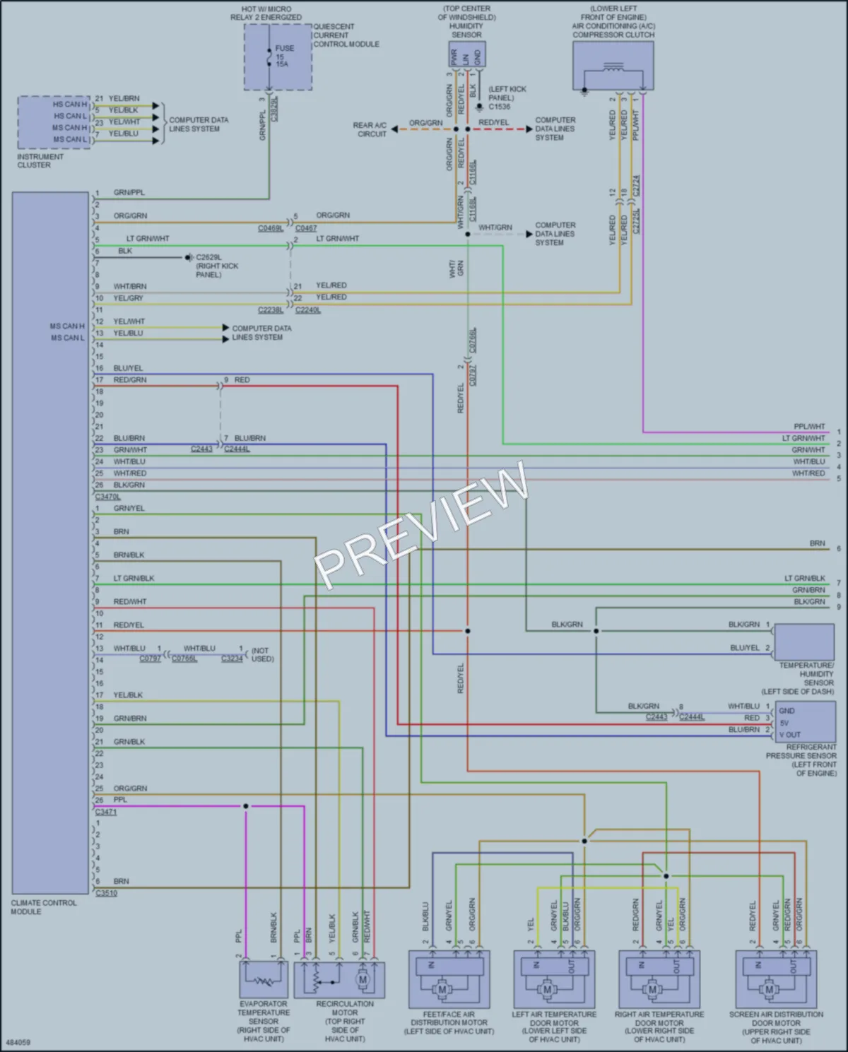 2016 LandRover LR4 Air Conditioning wiring diagram preview