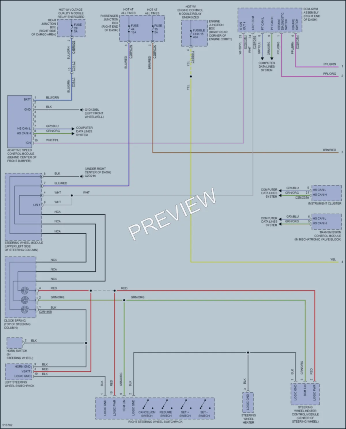 2016 LandRover RangeRover Cruise Control wiring diagram preview