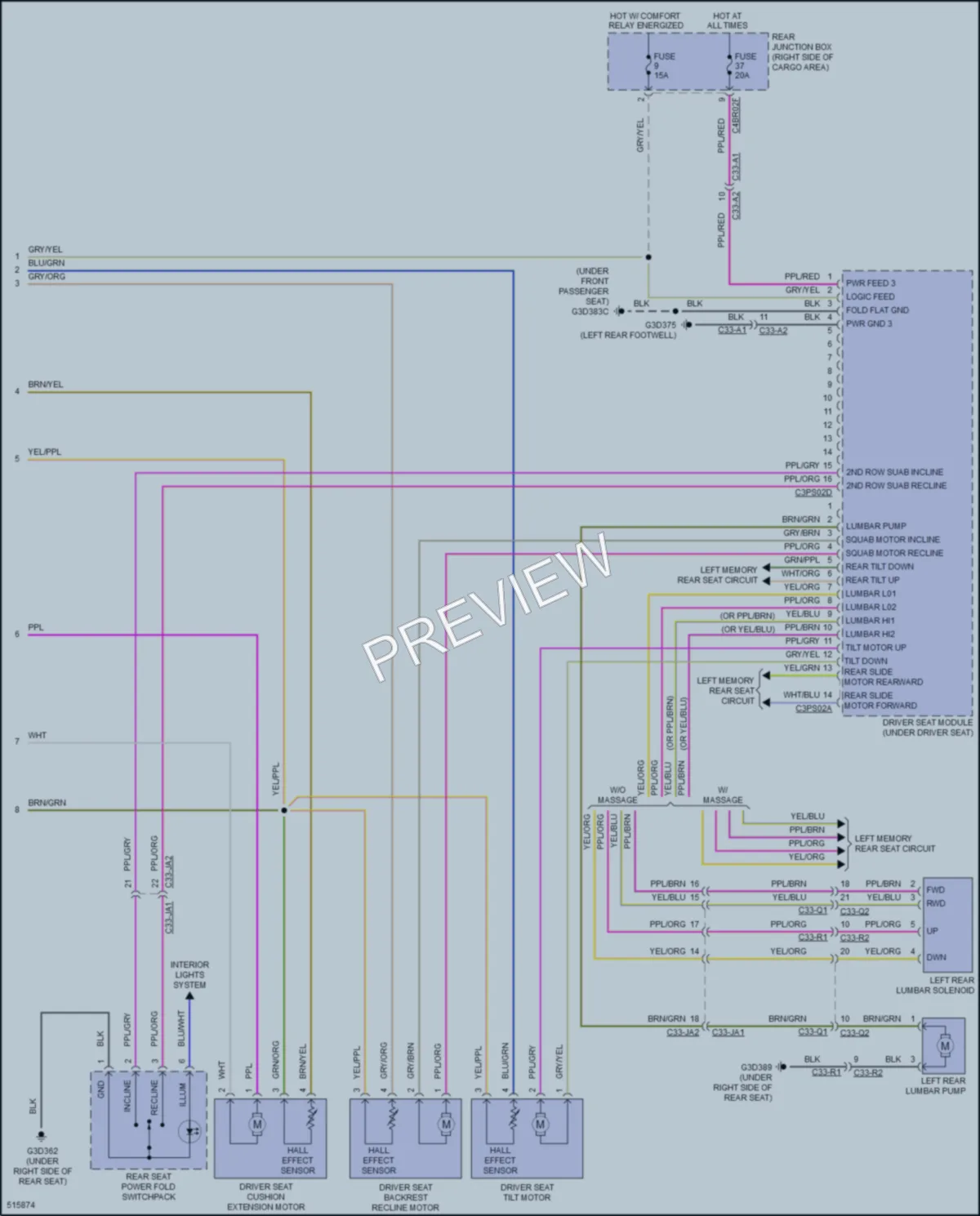 2016 LandRover RangeRover Memory Systems wiring diagram preview