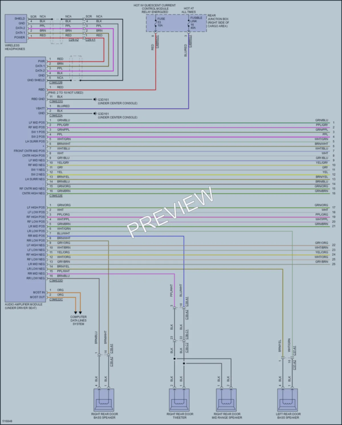 2016 LandRover RangeRover Radio wiring diagram preview