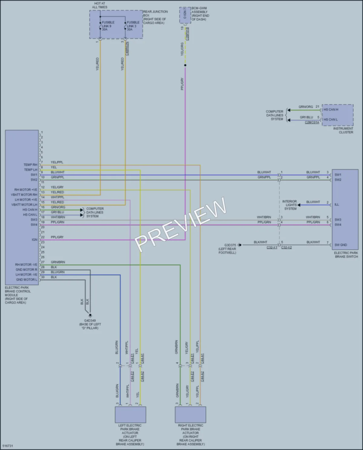 2016 LandRover RangeRover Shift Interlock wiring diagram preview