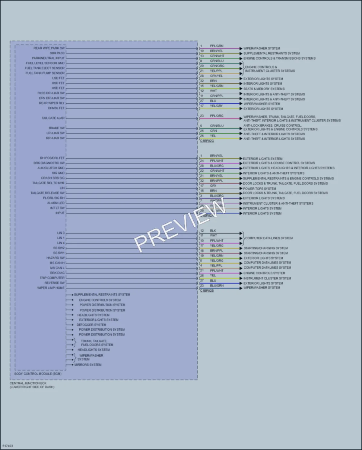 2016 LandRover RangeRoverEvoque Body Control Modules wiring diagram preview