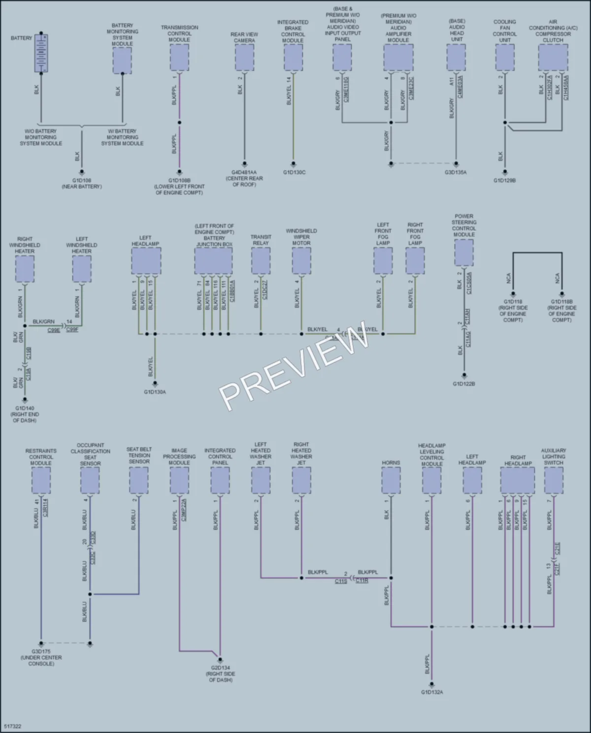 2016 LandRover RangeRoverEvoque Ground Distribution wiring diagram preview