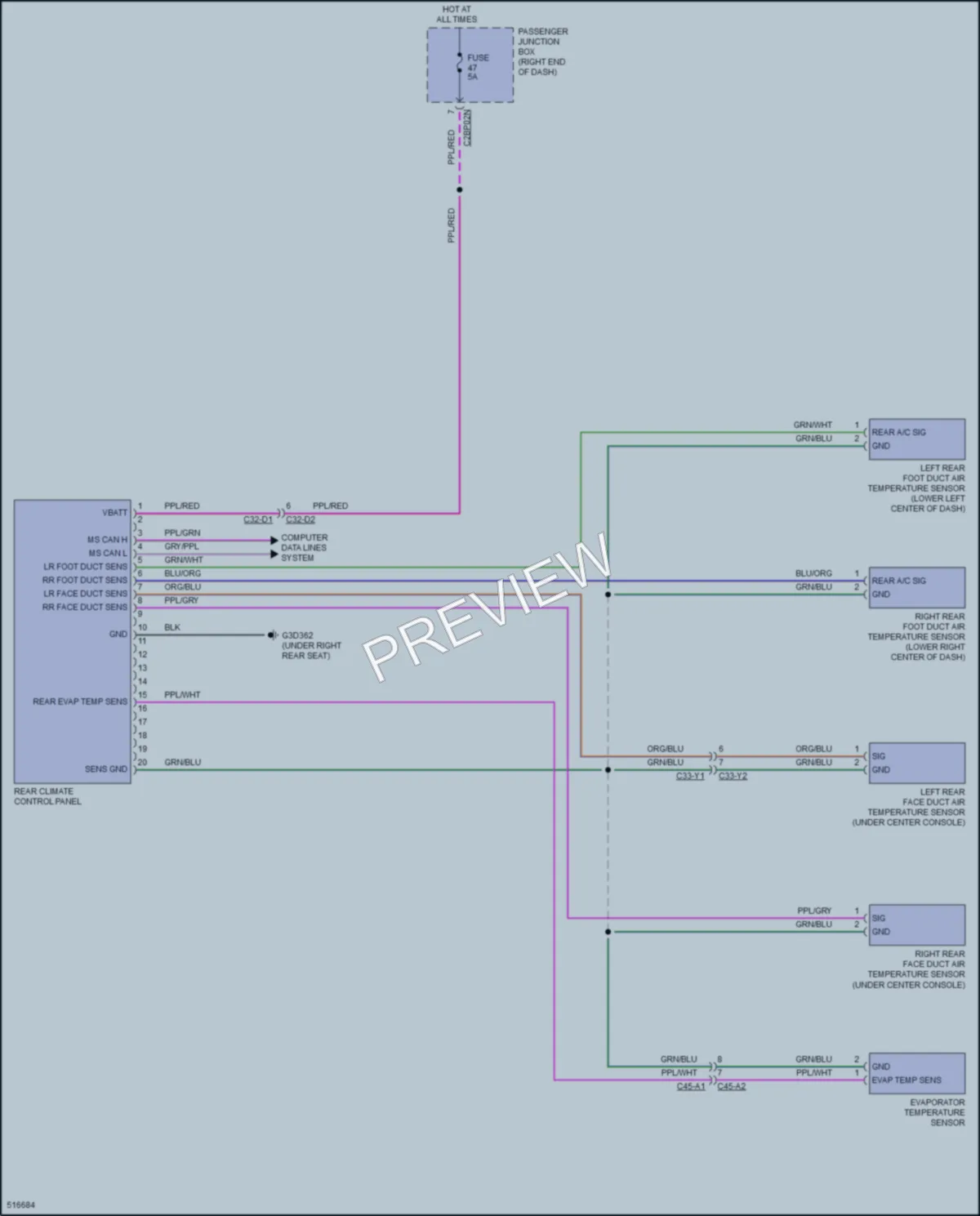 2016 LandRover RangeRoverSport Air Conditioning wiring diagram preview