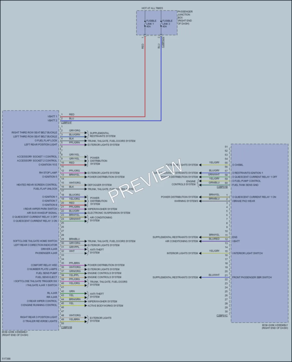 2016 LandRover RangeRoverSport Body Control Modules wiring diagram preview
