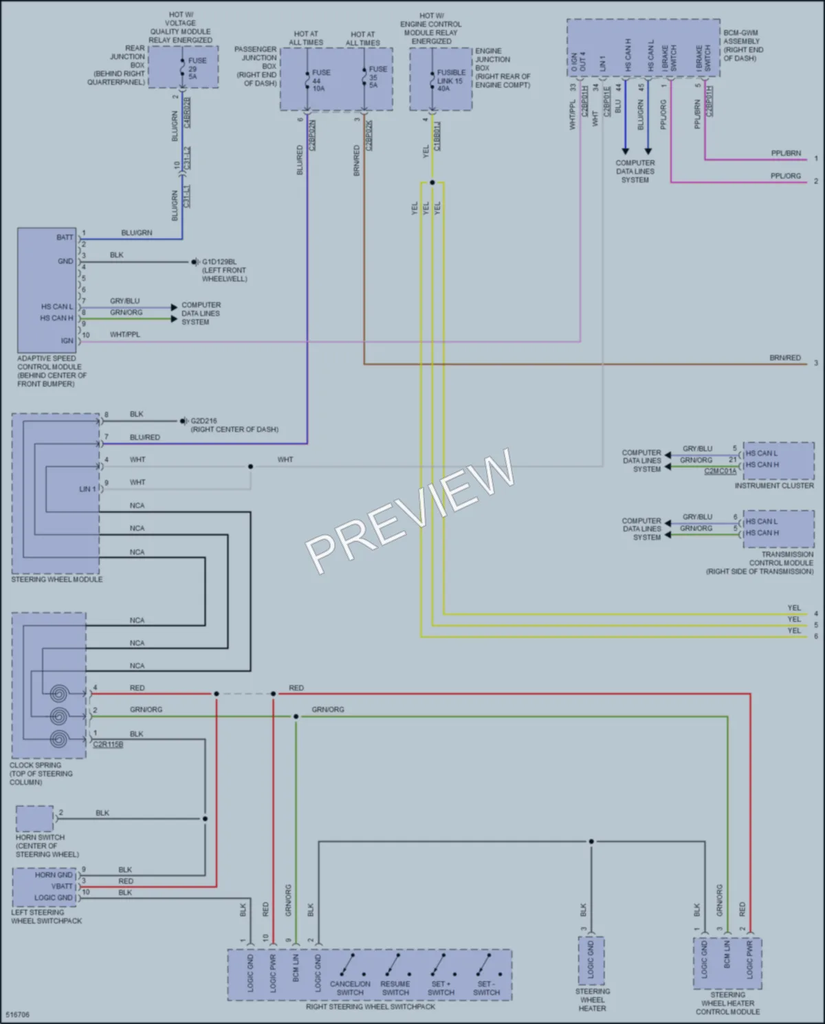 2016 LandRover RangeRoverSport Cruise Control wiring diagram preview