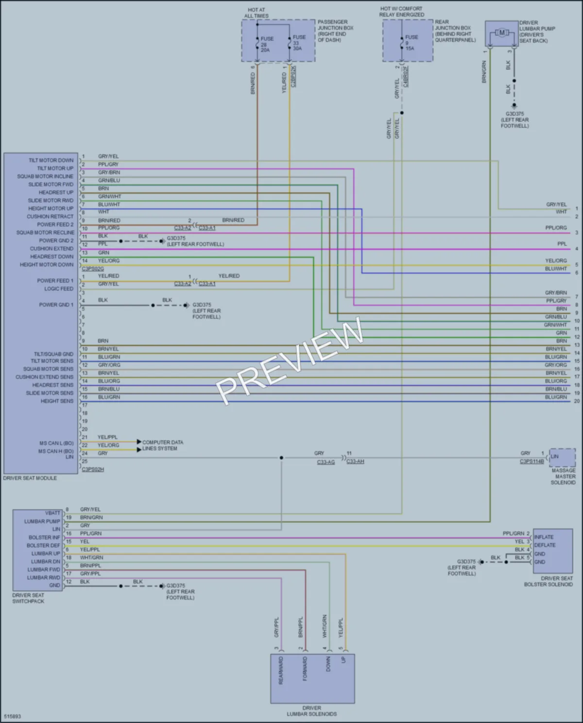 2016 LandRover RangeRoverSport Memory Systems wiring diagram preview