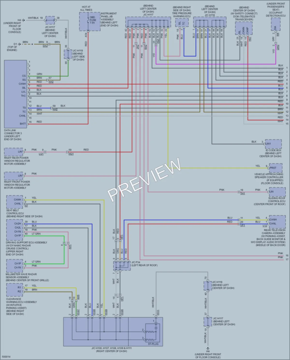 2016 Lexus CT200h Computer Data Lines wiring diagram preview