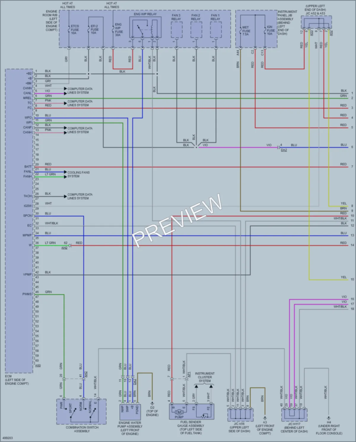 2016 Lexus CT200h Engine Performance wiring diagram preview