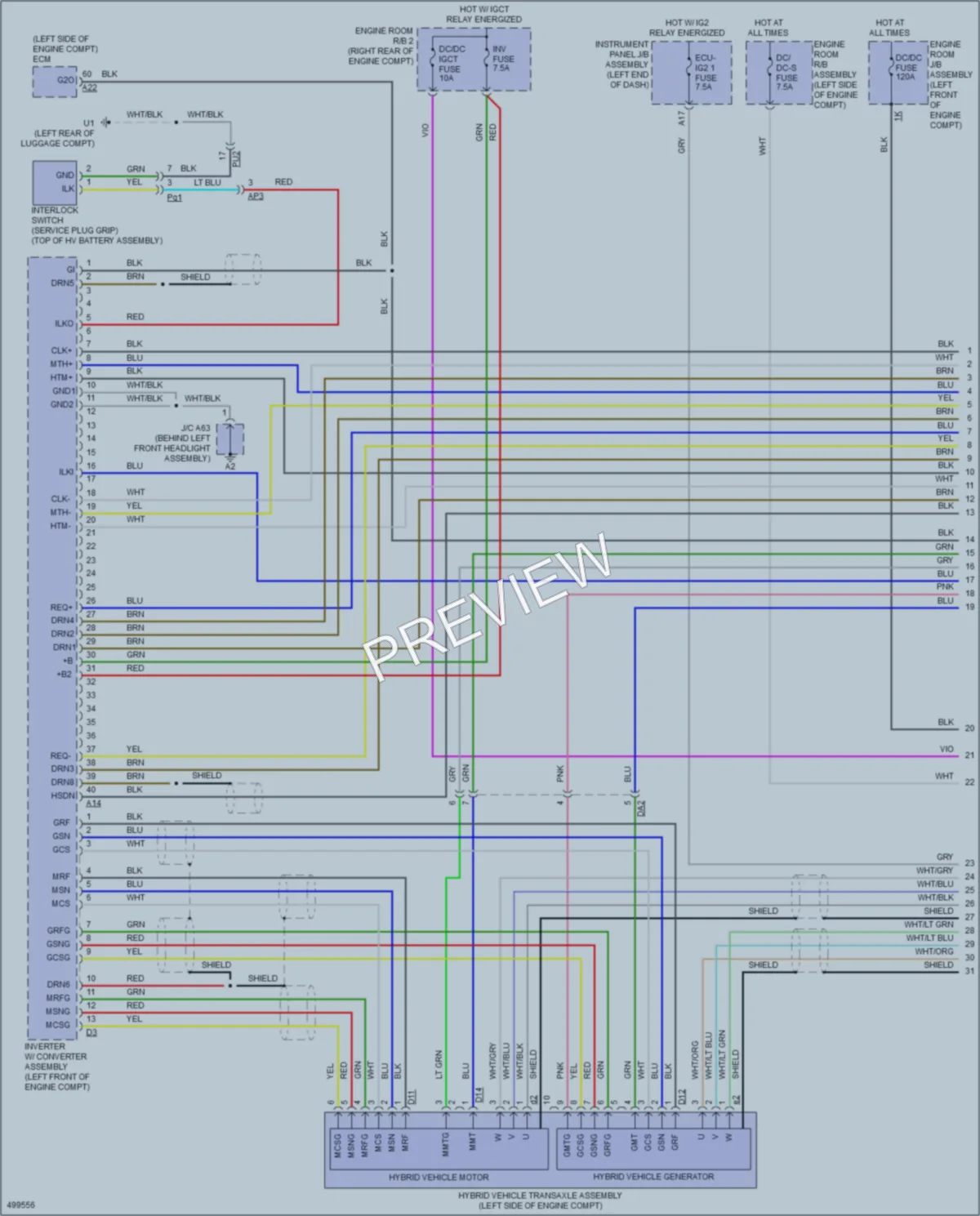 2016 Lexus ES300h Transmission wiring diagram preview