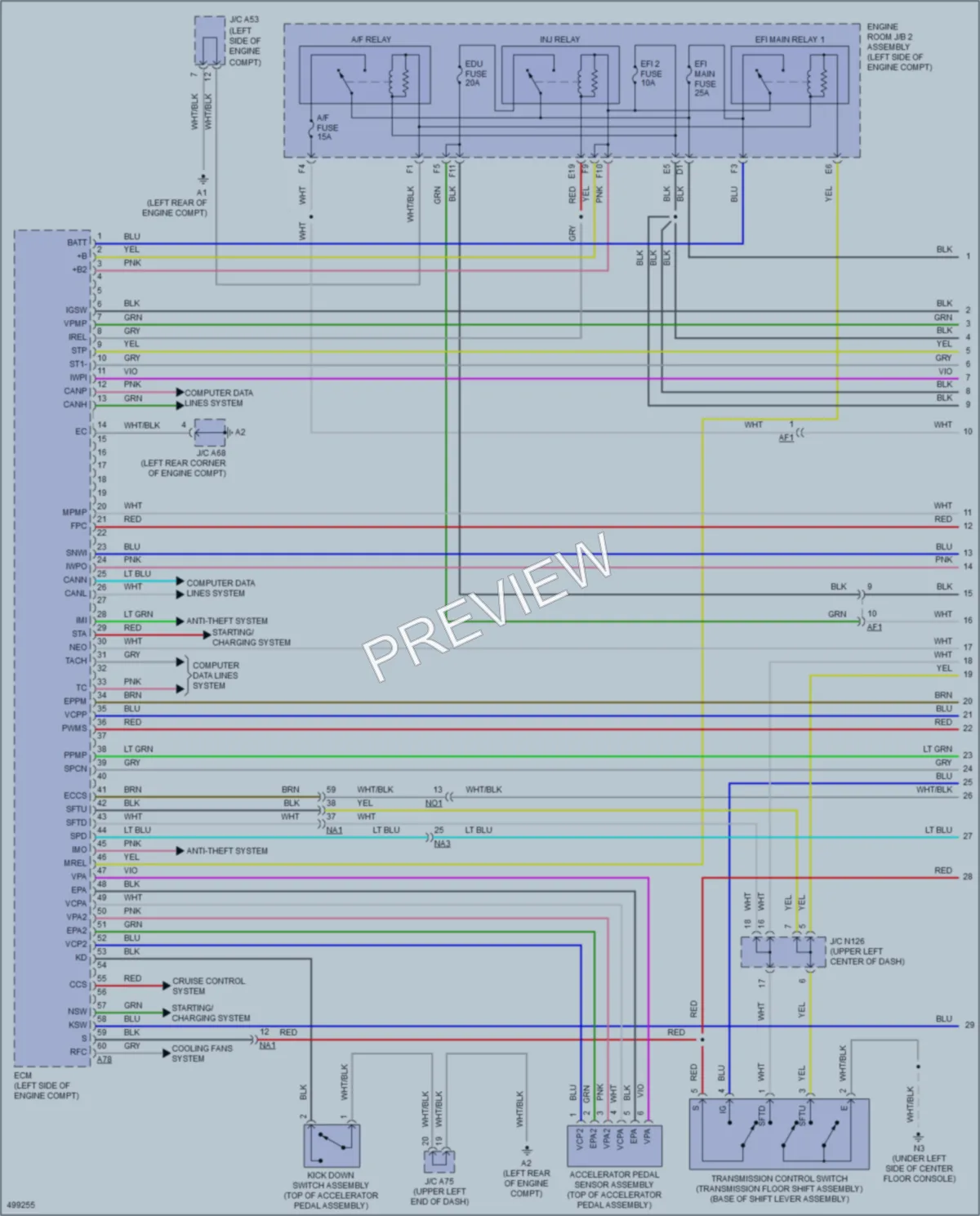 2016 Lexus GS200t Engine Performance wiring diagram preview
