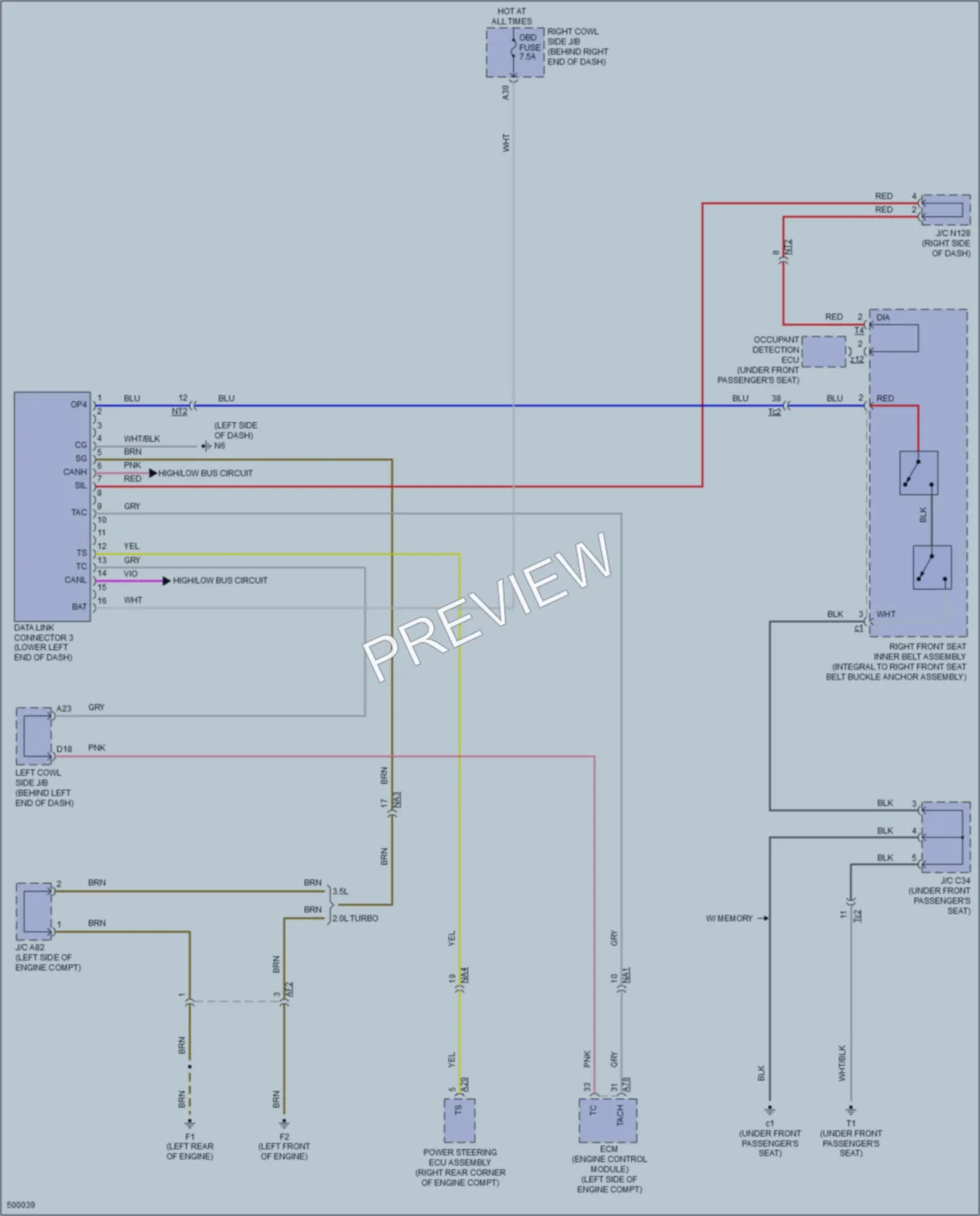 2016 Lexus GS350 Computer Data Lines wiring diagram preview