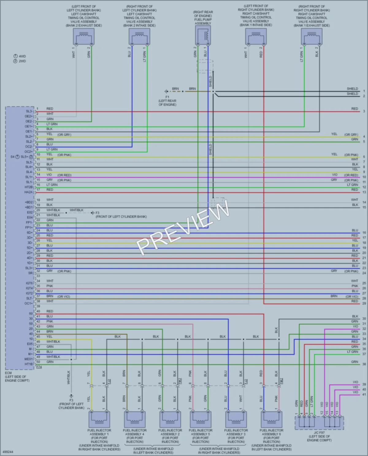 2016 Lexus GS350 Engine Performance wiring diagram preview
