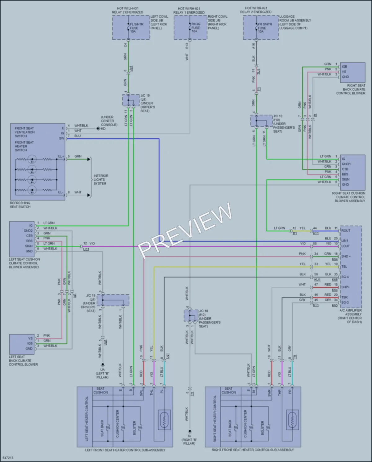 2016 Lexus GSF Power Seats wiring diagram preview