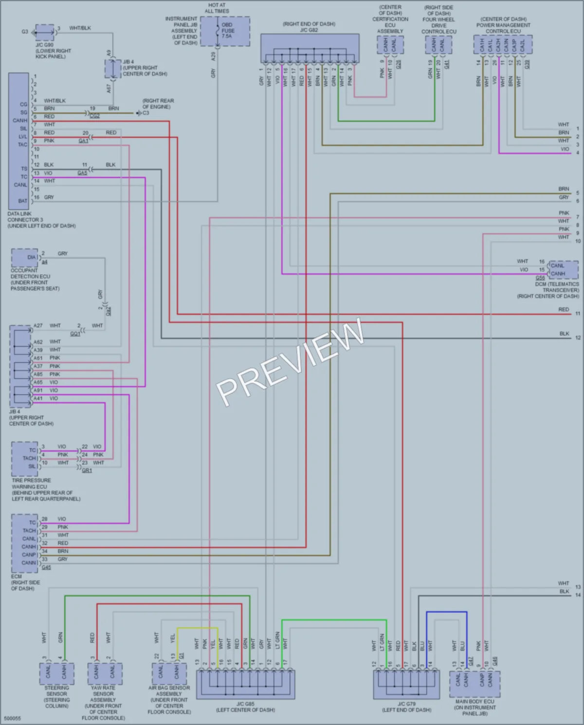2016 Lexus GX460 Computer Data Lines wiring diagram preview