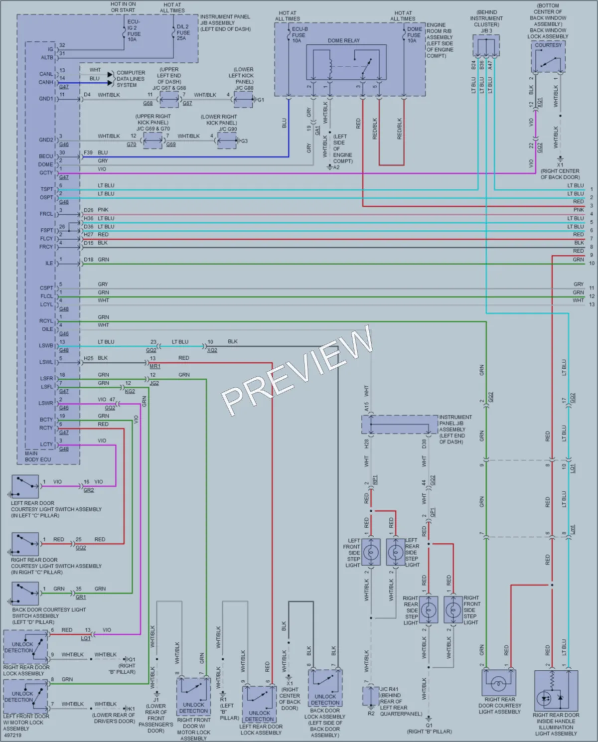 2016 Lexus GX460 Interior Lights wiring diagram preview