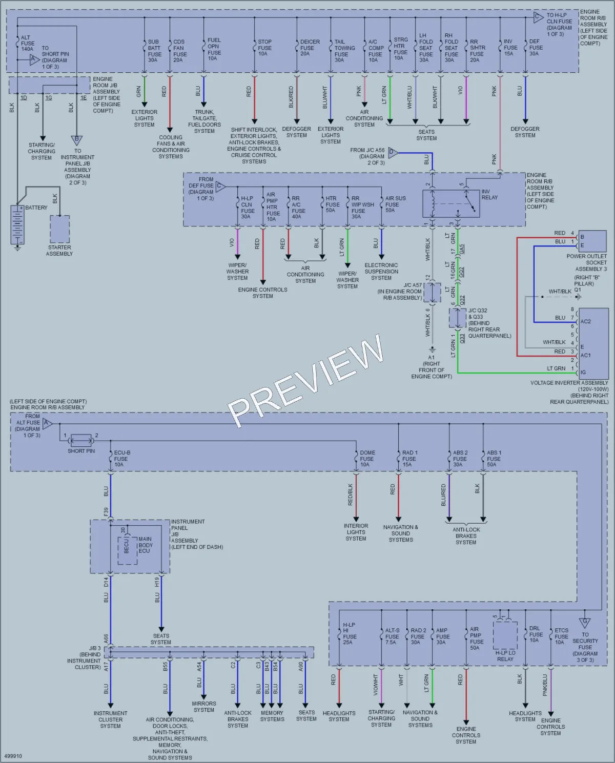 2016 Lexus GX460 Power Distribution wiring diagram preview