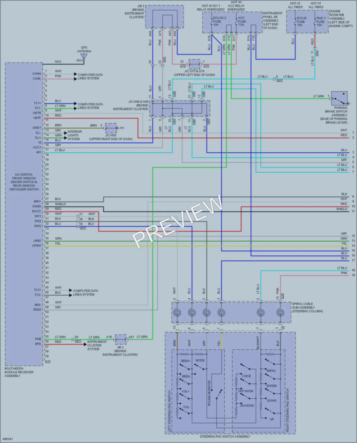 2016 Lexus GX460 Radio wiring diagram preview
