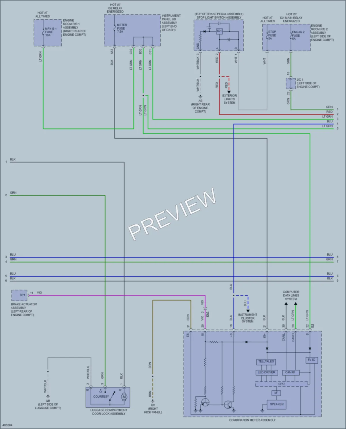2016 Lexus IS200t Anti Theft wiring diagram preview