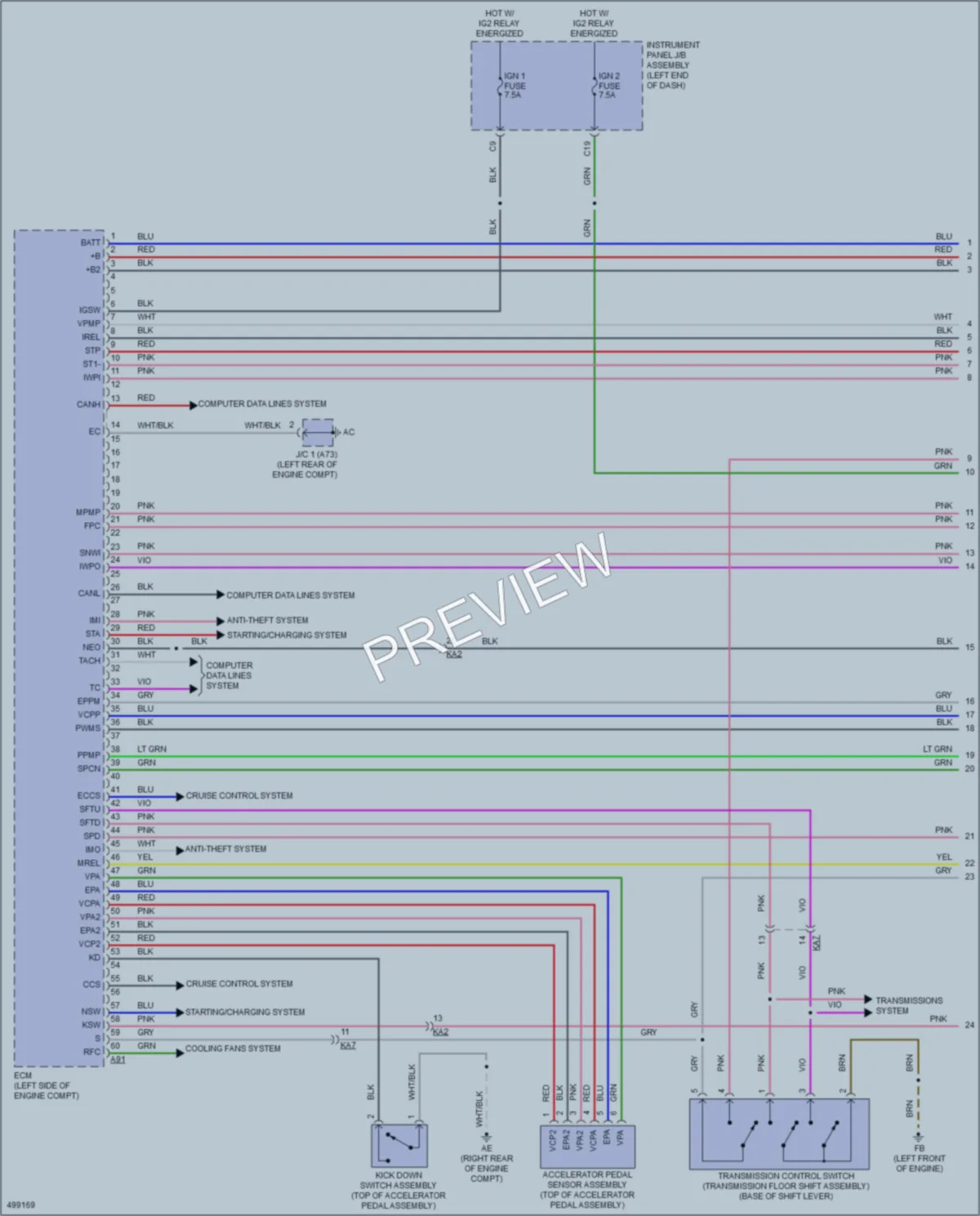 2016 Lexus IS200t Engine Performance wiring diagram preview