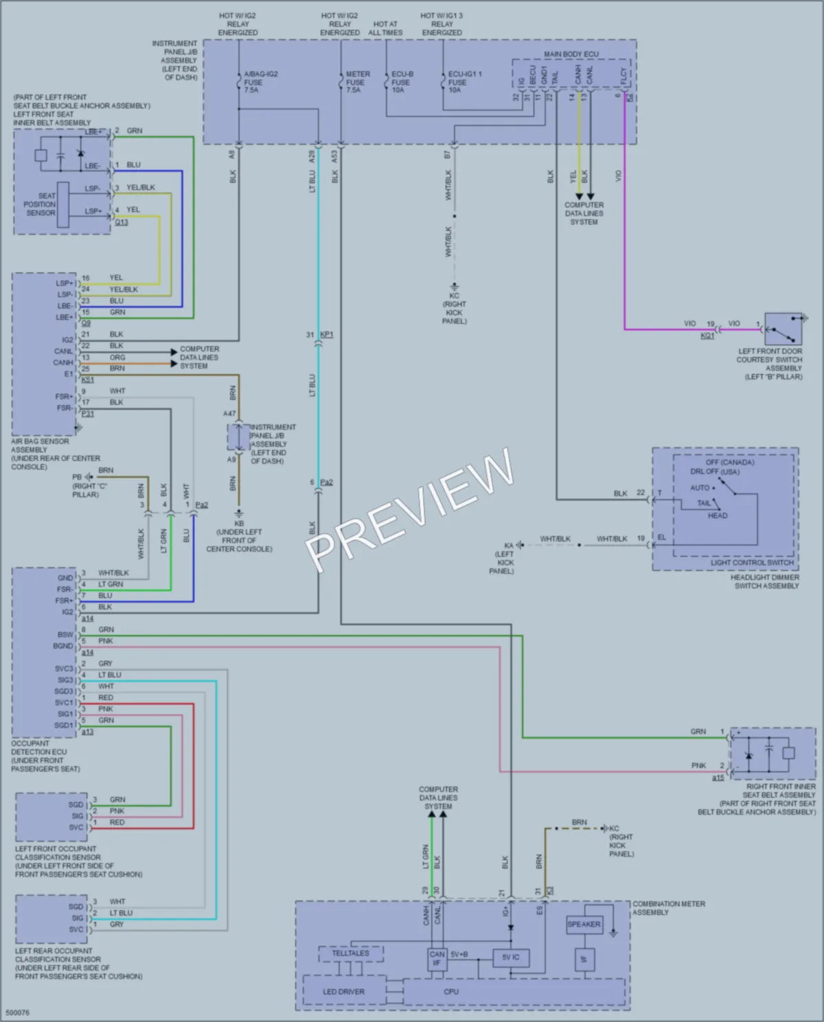 2016 Lexus IS200t Warning Systems wiring diagram preview