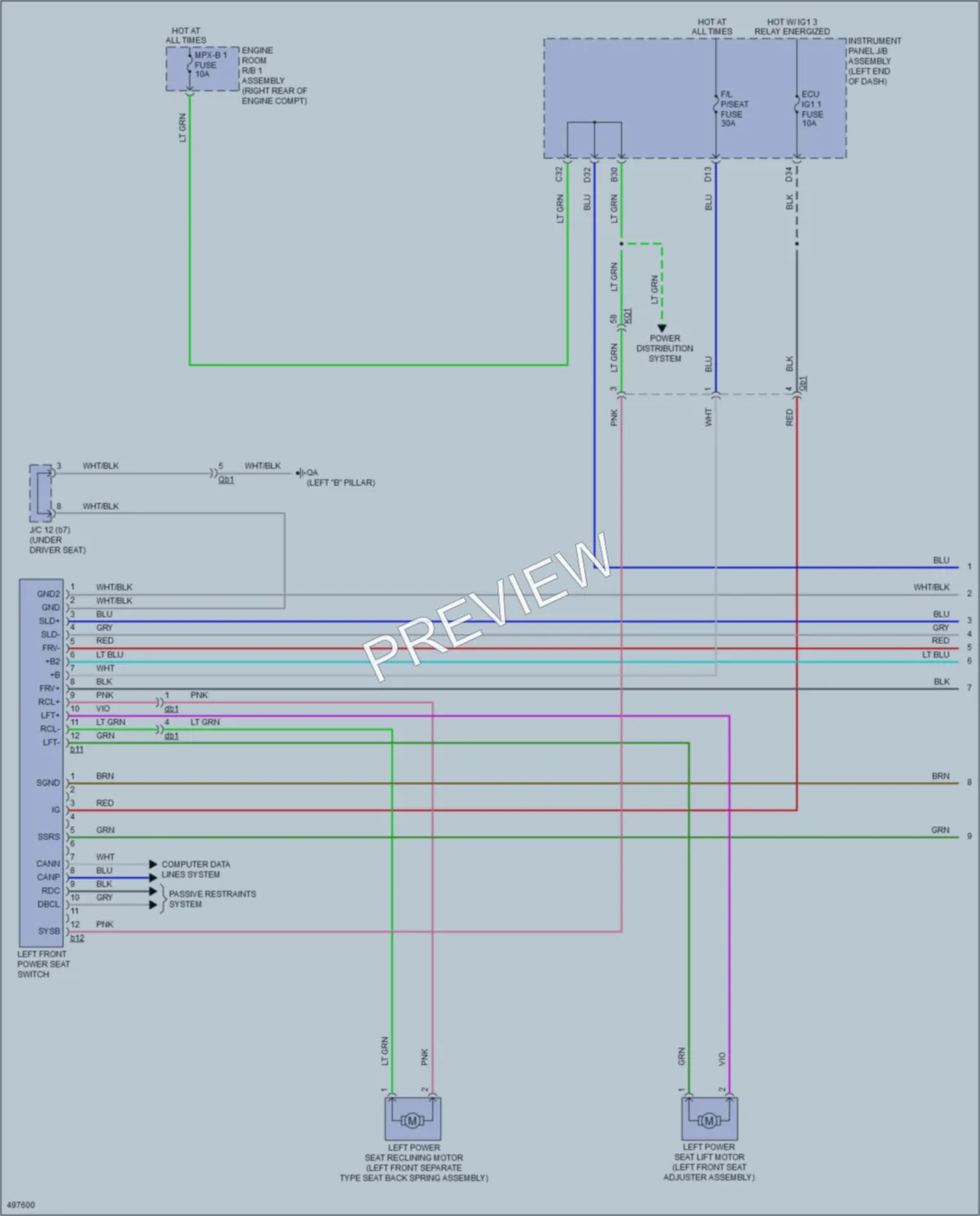 2016 Lexus IS300 Memory Systems wiring diagram preview