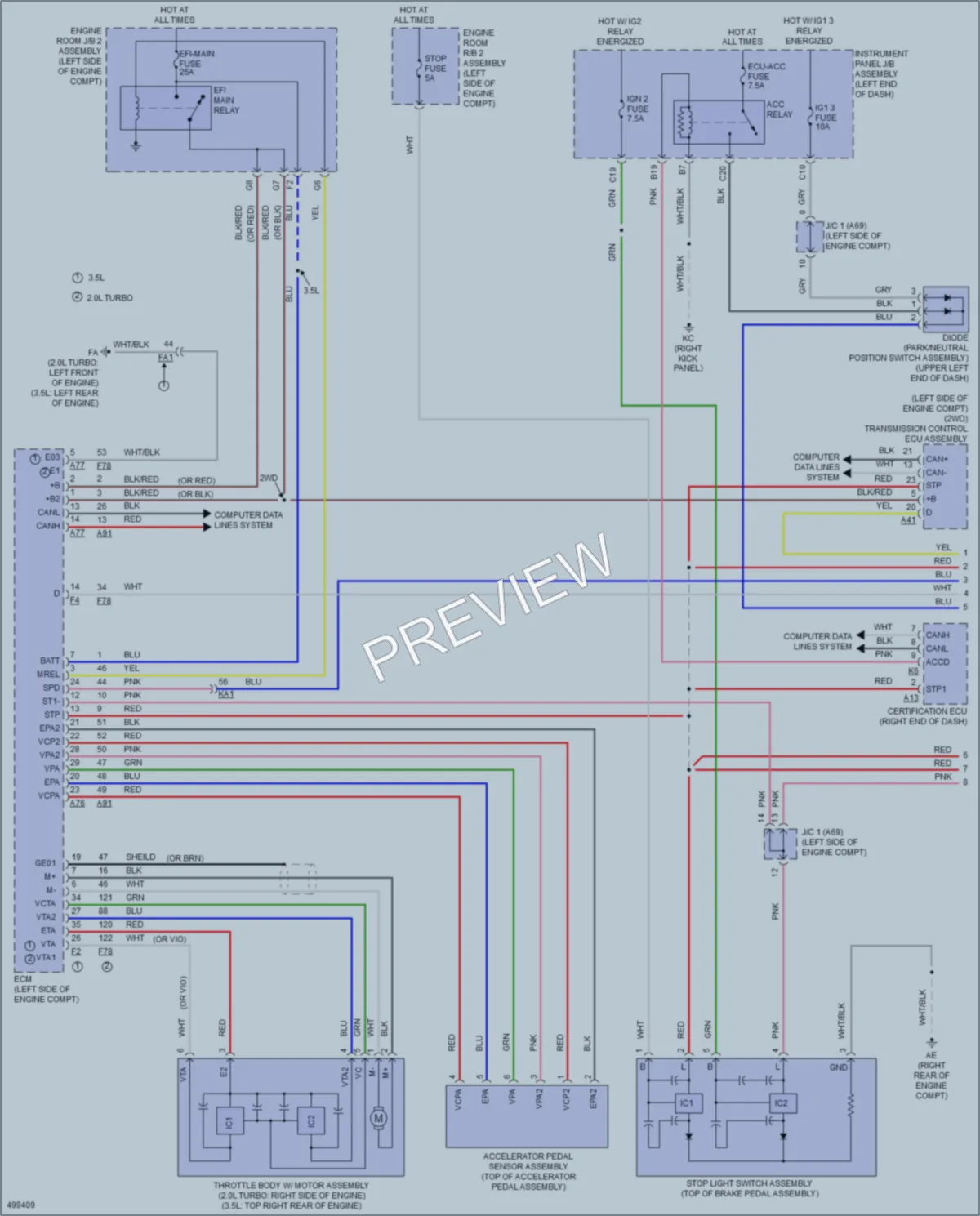 2016 Lexus IS350 Cruise Control wiring diagram preview