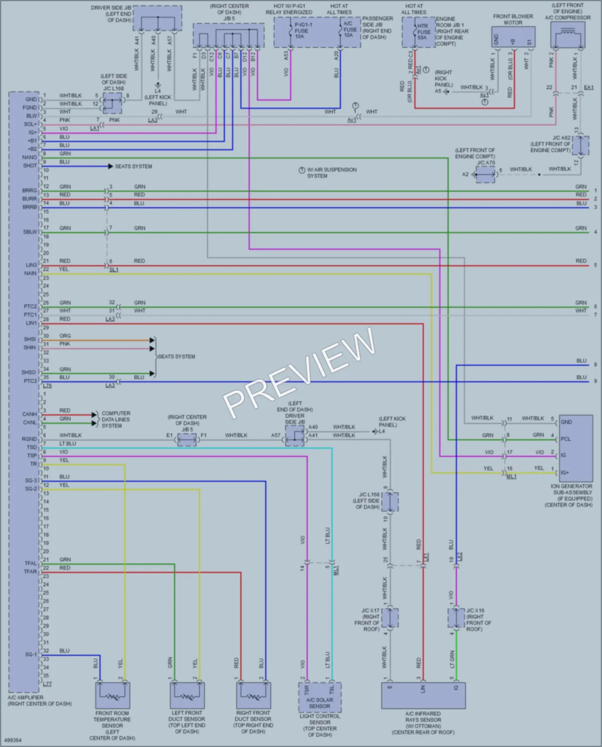 2016 Lexus LS460 Air Conditioning wiring diagram preview