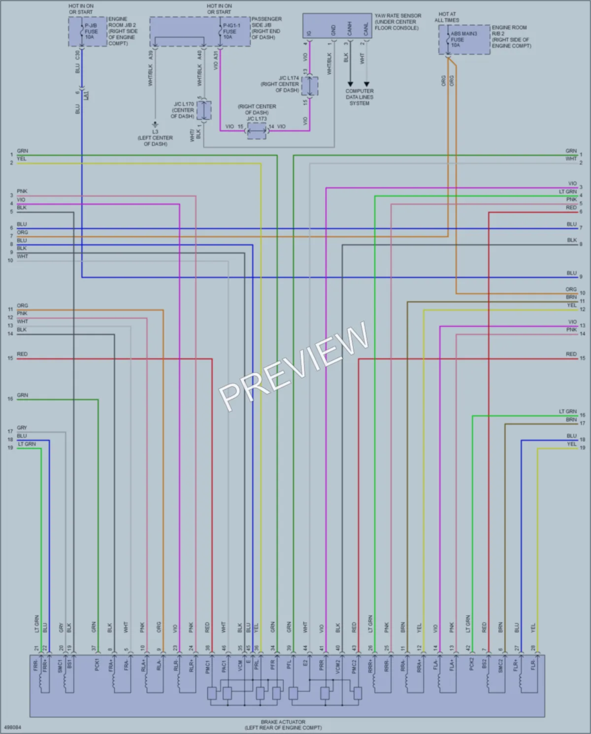 2016 Lexus LS460 Anti Lock Brakes wiring diagram preview