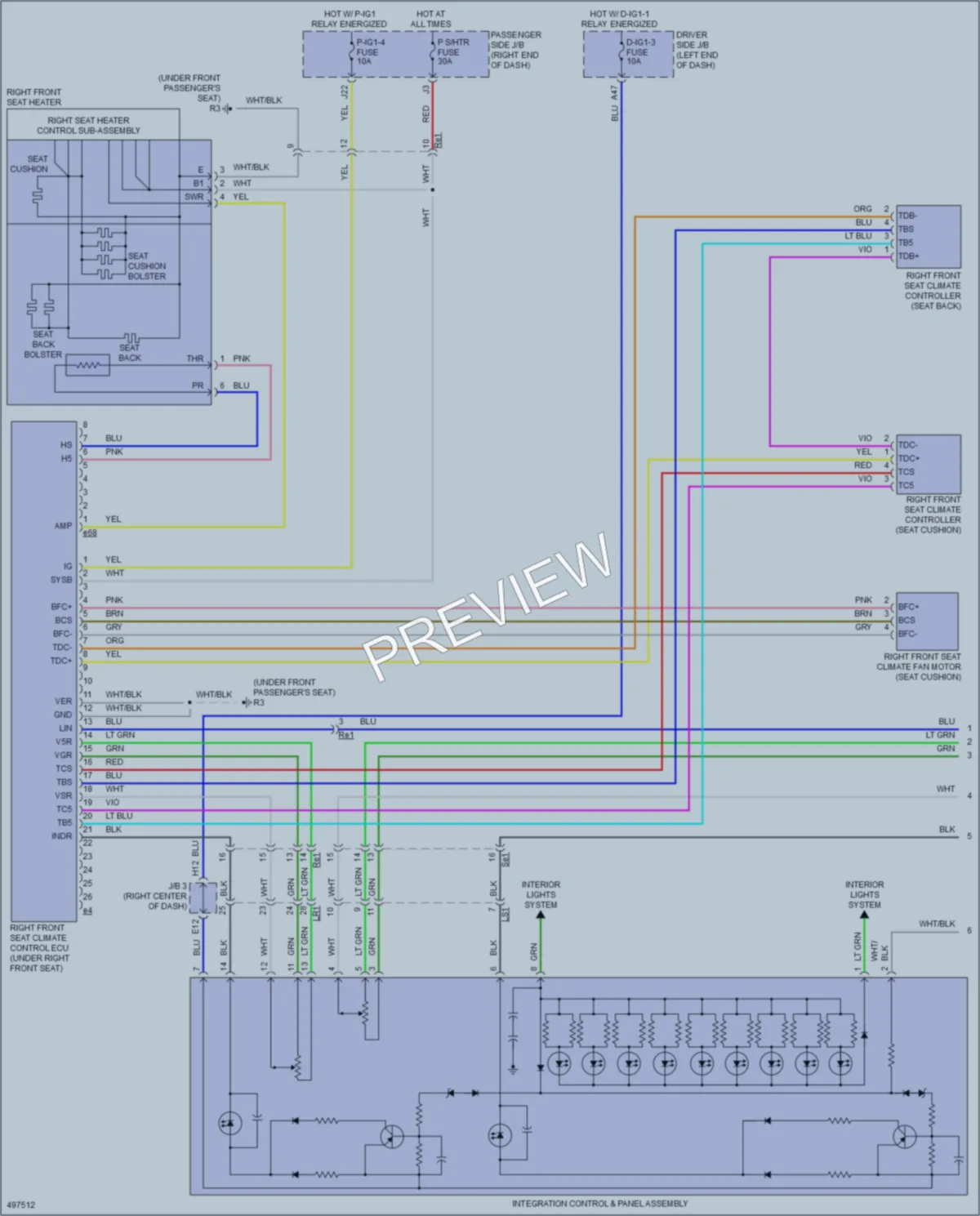 2016 Lexus LS460 Power Seats wiring diagram preview