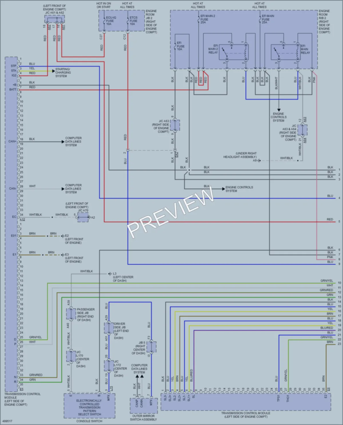 2016 Lexus LS460 Transmission wiring diagram preview