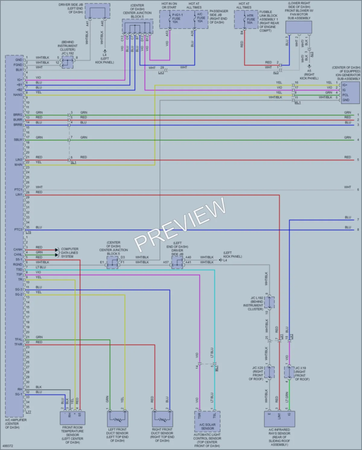 2016 Lexus LS600h Air Conditioning wiring diagram preview