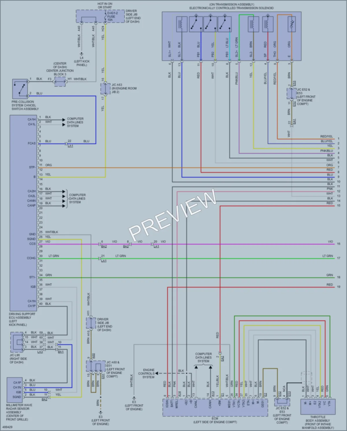 2016 Lexus LS600h Cruise Control wiring diagram preview