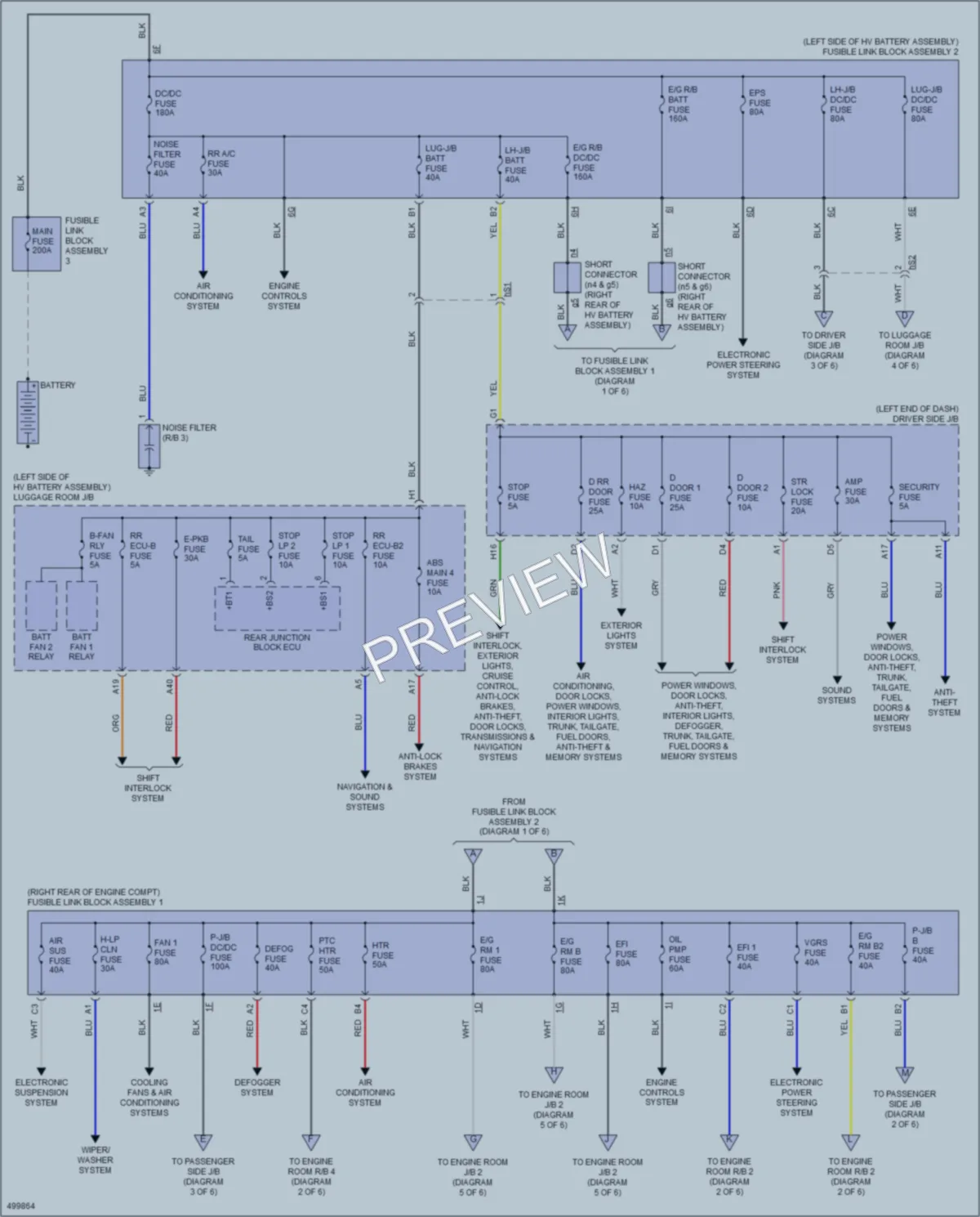 2016 Lexus LS600h Power Distribution wiring diagram preview