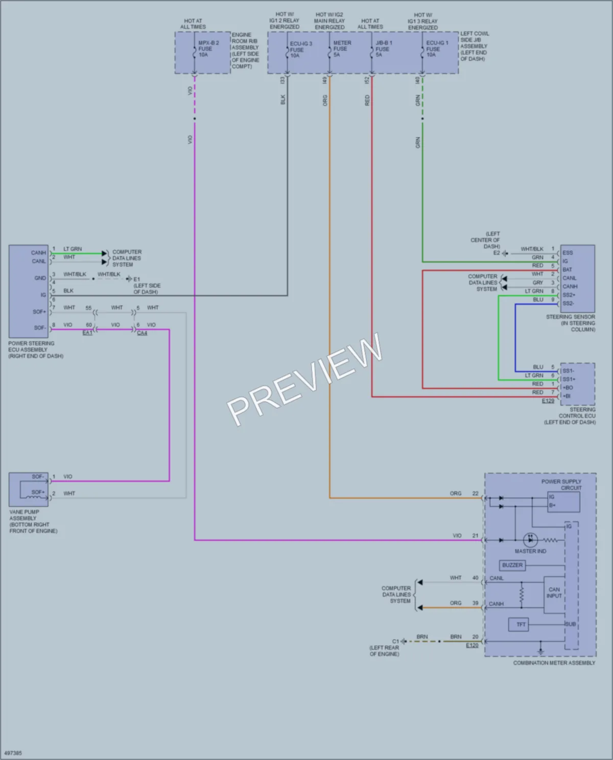 2016 Lexus LX570 Electronic Power Steering wiring diagram preview