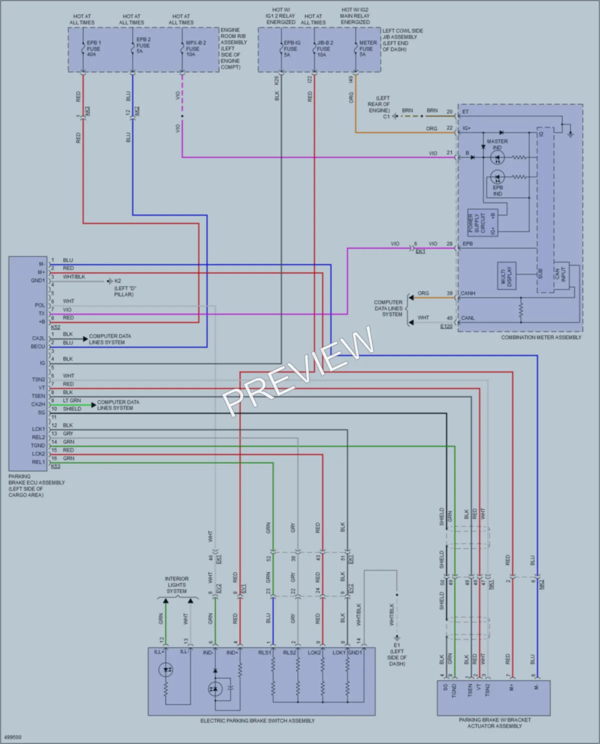 2016 Lexus LX570 Shift Interlock wiring diagram preview