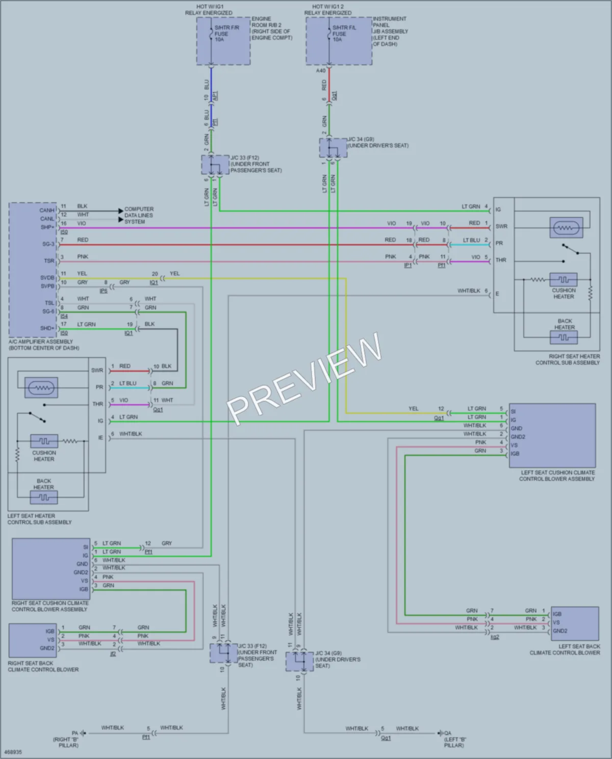2016 Lexus NX200t Power Seats wiring diagram preview