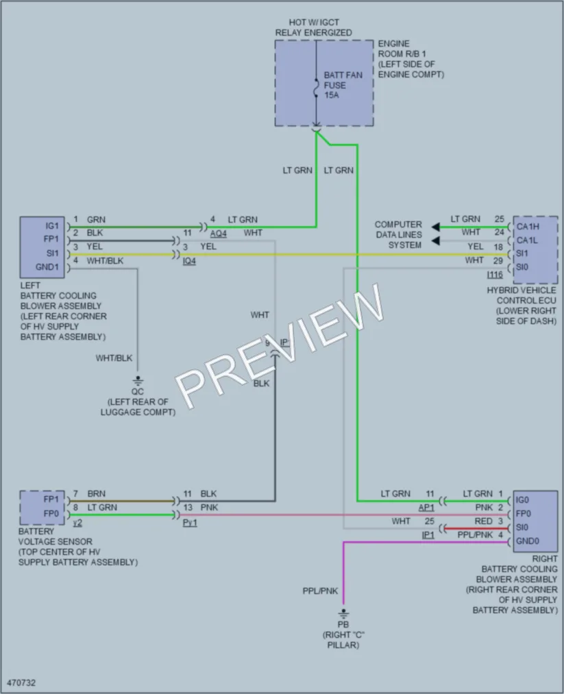 2016 Lexus NX300h Cooling Fan wiring diagram preview