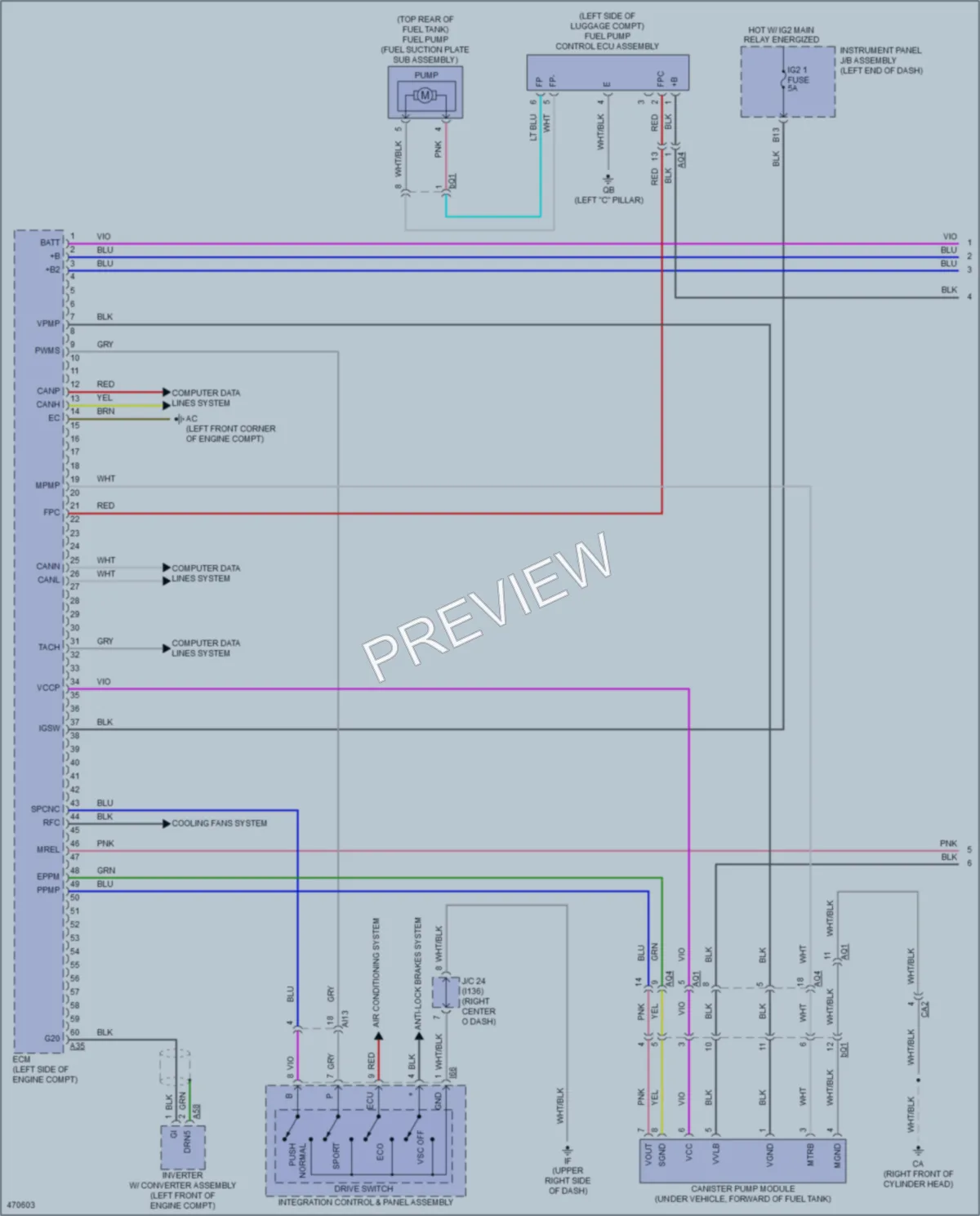 2016 Lexus NX300h Engine Performance wiring diagram preview