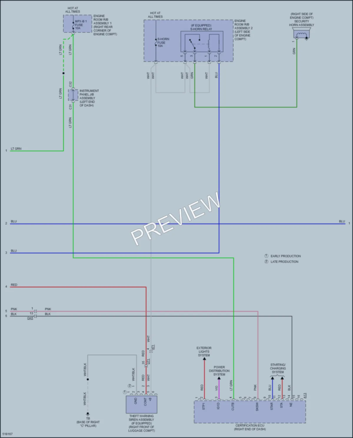 2016 Lexus RC200t Anti Theft wiring diagram preview