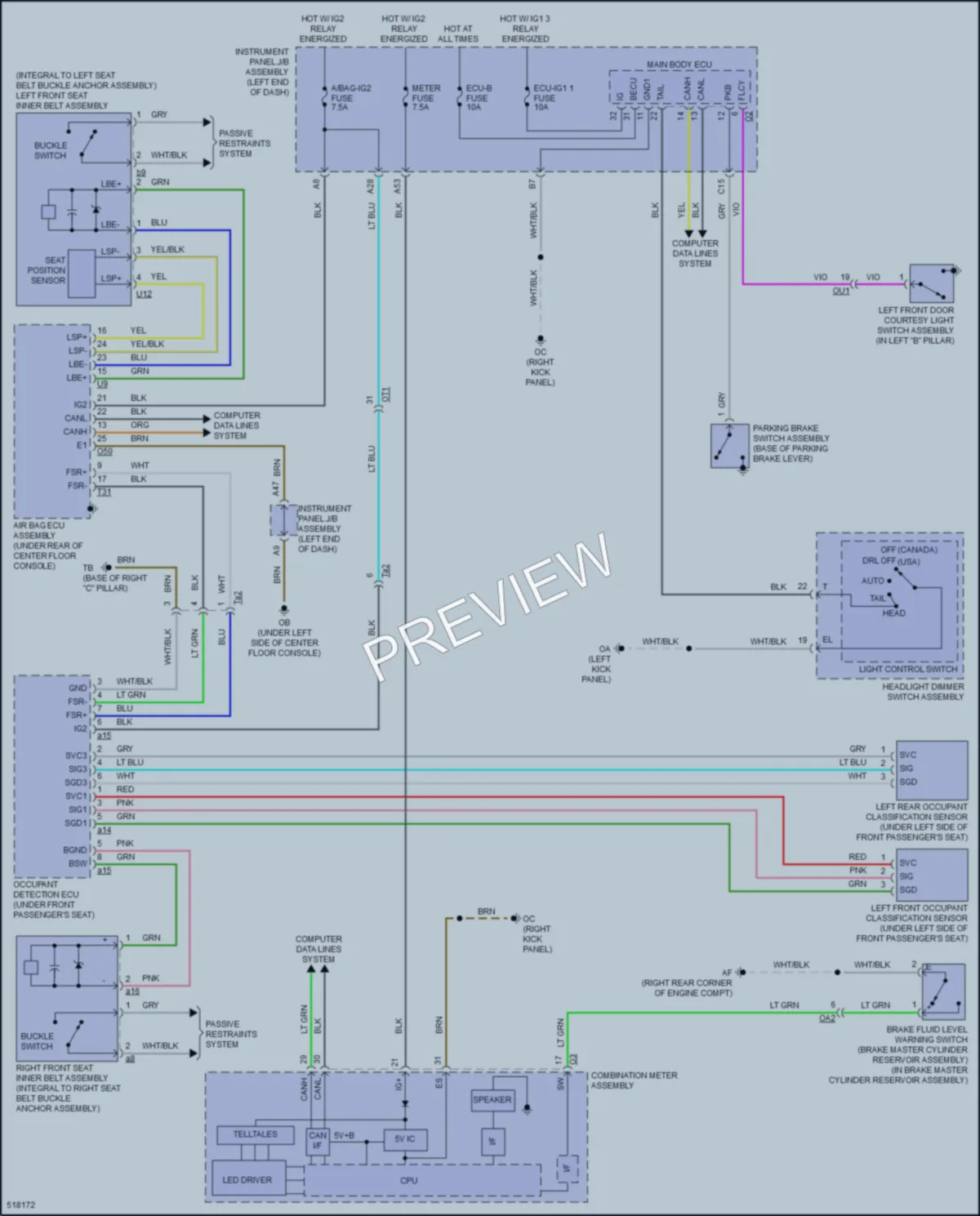 2016 Lexus RC350 Warning Systems wiring diagram preview