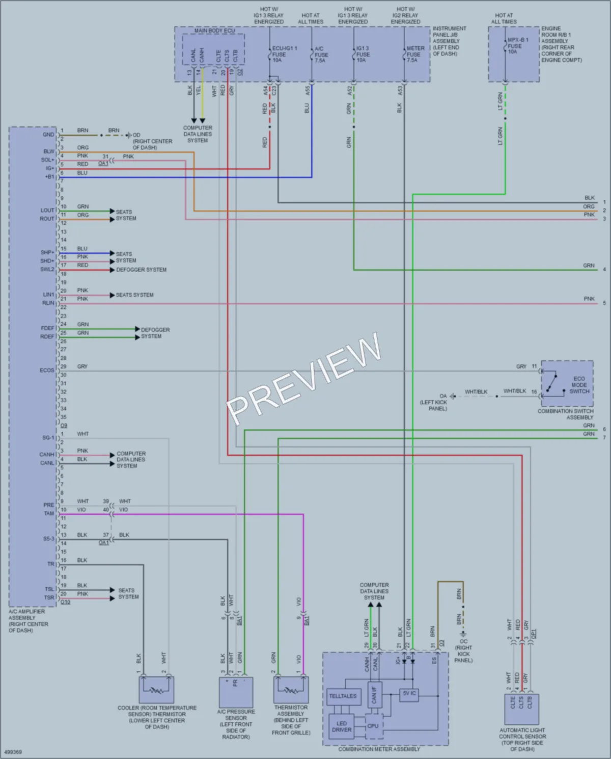 2016 Lexus RCF Air Conditioning wiring diagram preview