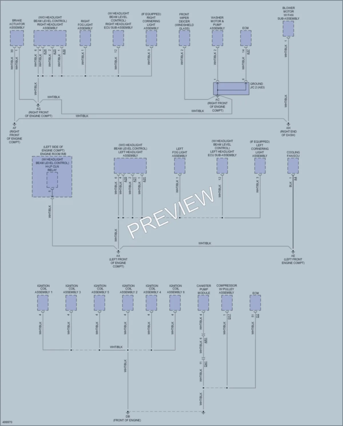 2016 Lexus RX350 Ground Distribution wiring diagram preview