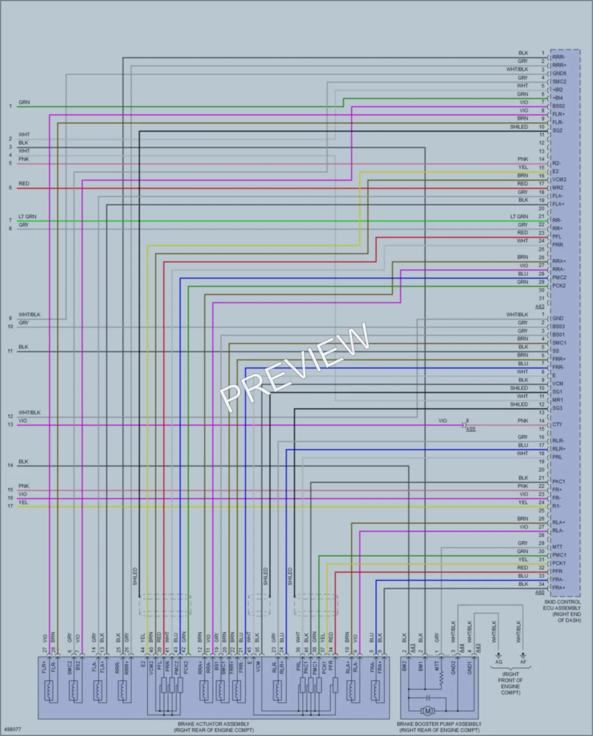 2016 Lexus RX450h Anti Lock Brakes wiring diagram preview