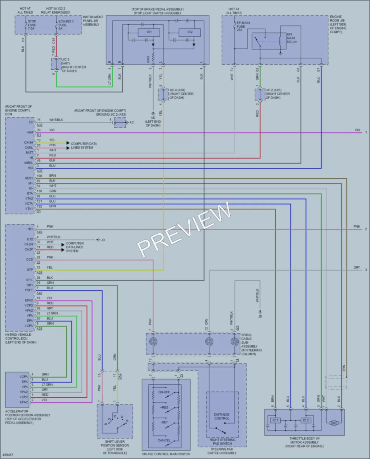 2016 Lexus RX450h Cruise Control wiring diagram preview