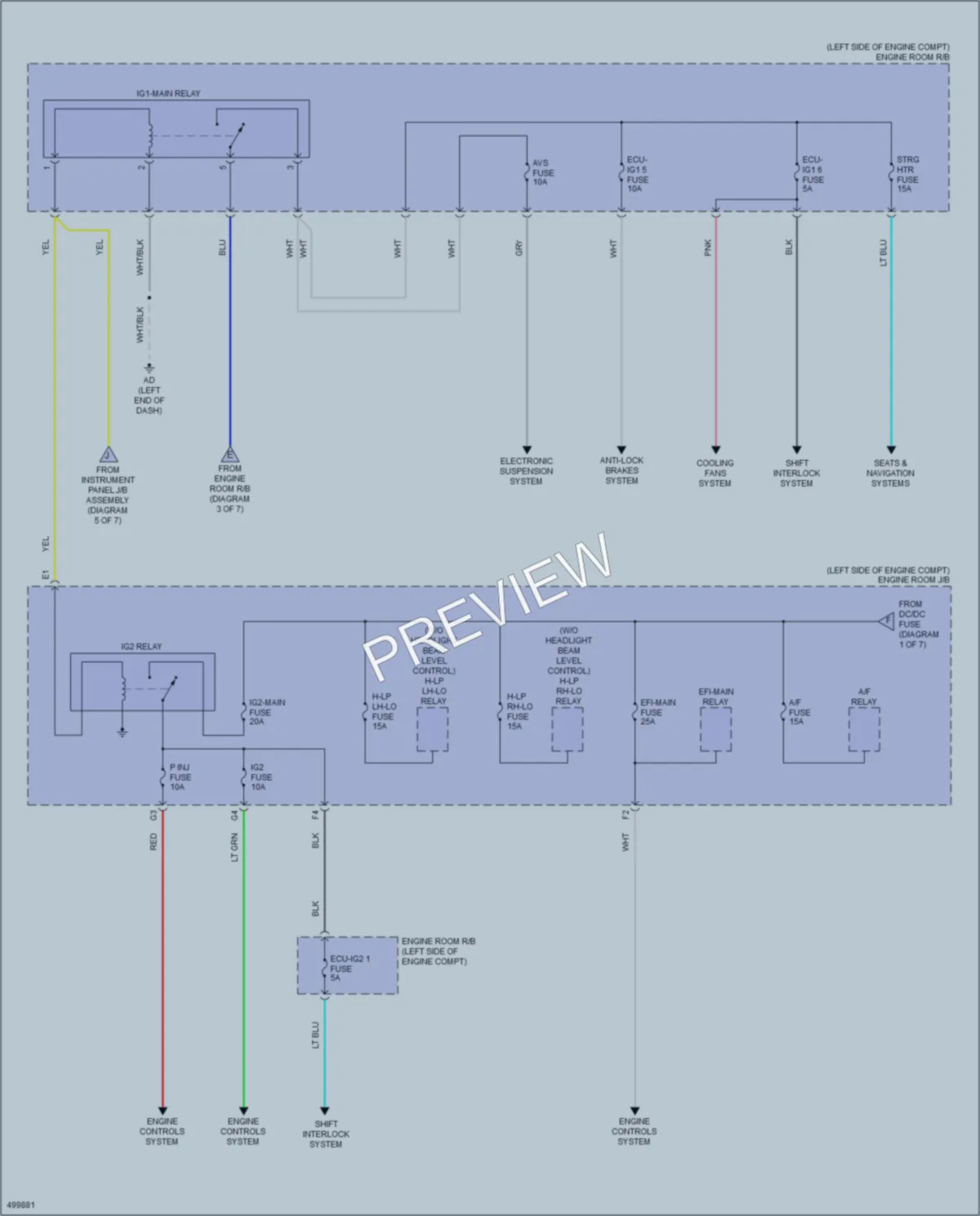 2016 Lexus RX450h Power Distribution wiring diagram preview